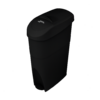 Contentor Higiénico com Pedal 15L Preto Mate